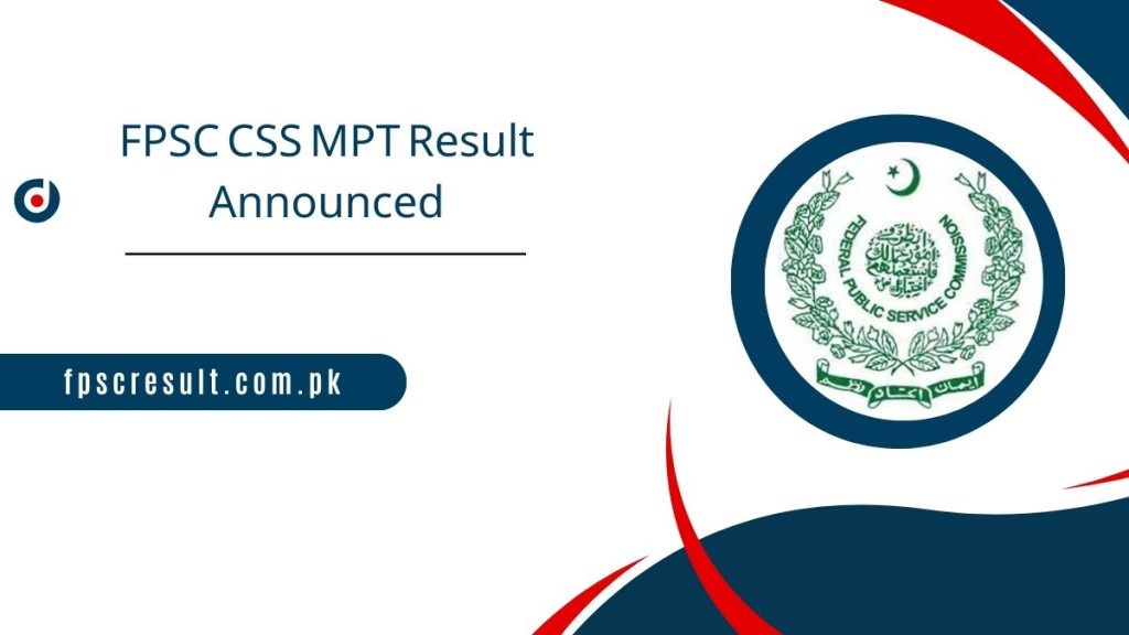 FPSC CSS MPT Result 2024 Final Merit List