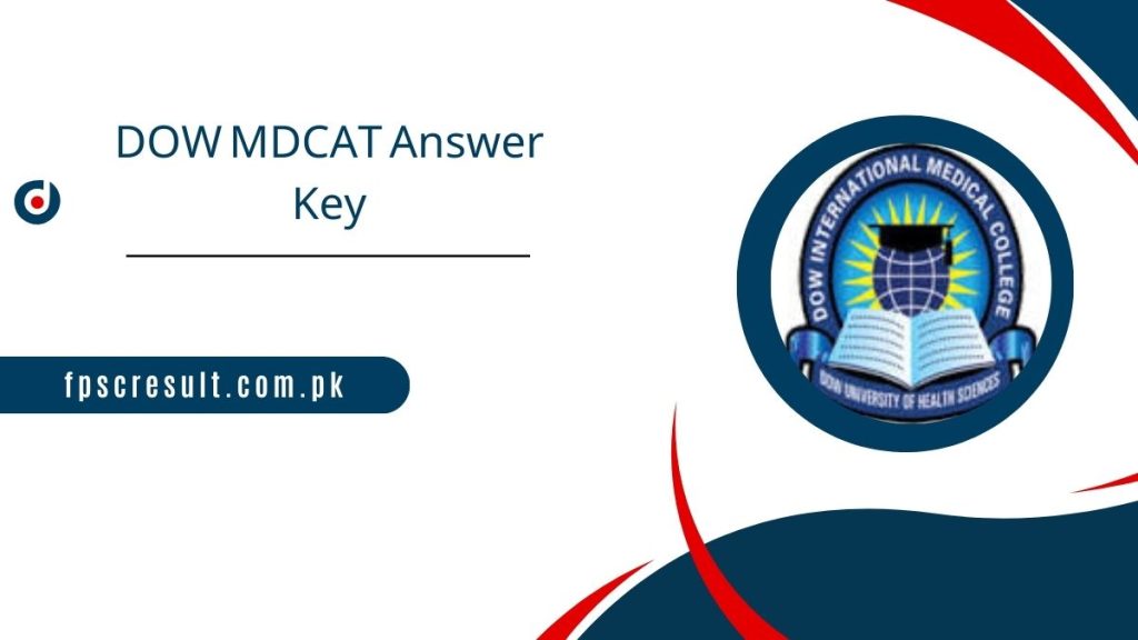 DOW MDCAT Answer Key 2023 19 November