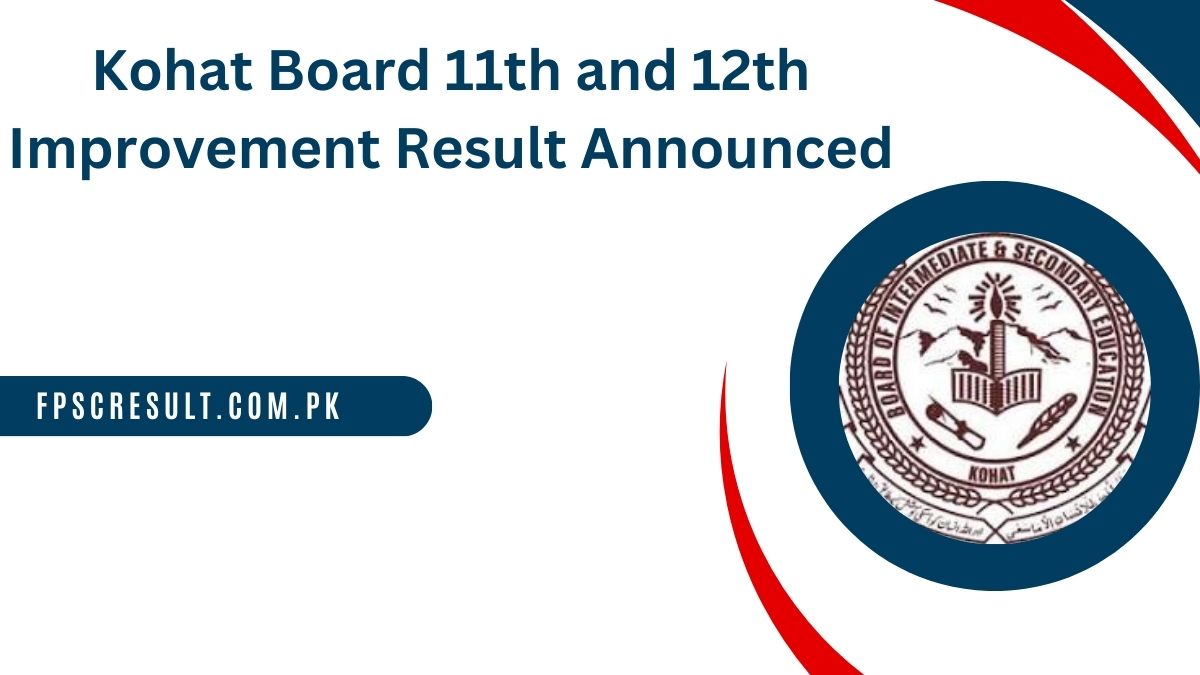 Kohat Board 11th and 12th Improvement Result 2024