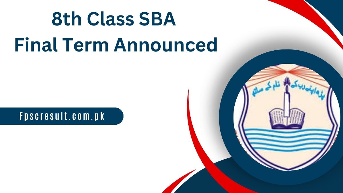 8th Class SBA 2024 Final Term